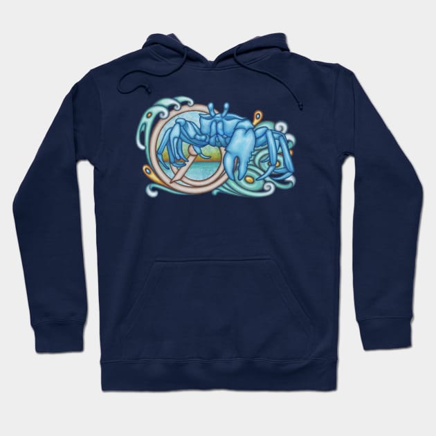 Cancer Crab Hoodie by valerieanderson